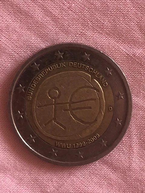 pièce de 2 euros rare bonhomme uem - Bundesrepublik Deutschland  - wwu 1999-2009