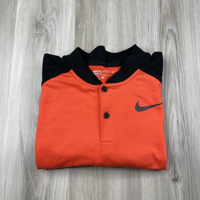 Nike Golf Modern Fit Raglan Men’s Short Sleeve Shirt 833079-852 Orange Size L