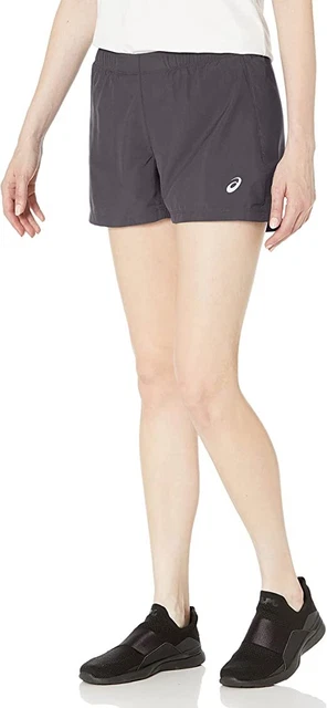 Asics Women's Silver 4" Shorts, Dark Grey, Large