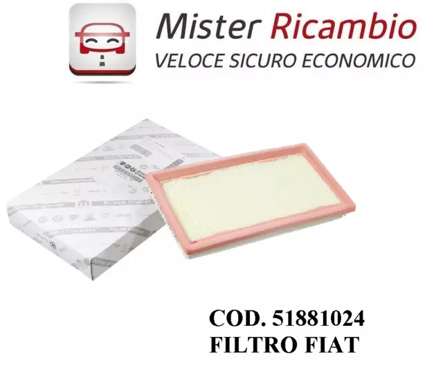 Filtro Aria Originale Fiat 500C 500L Panda Punto Alfa Mito/Ypsilon cod.51881024