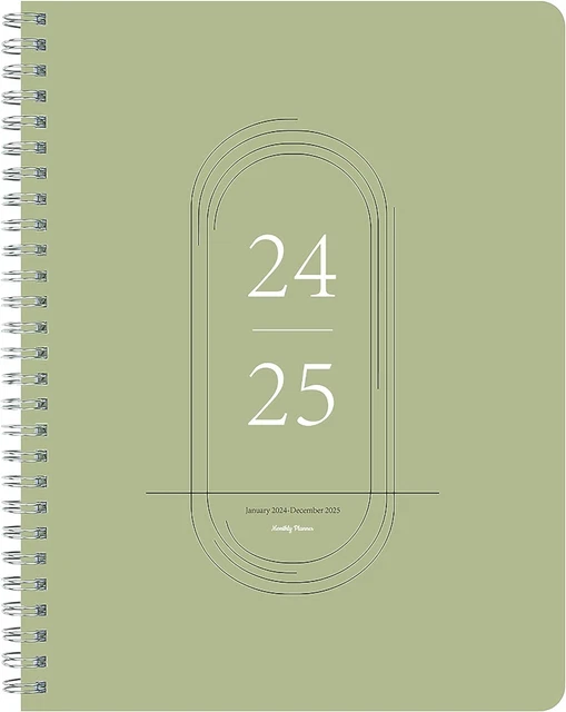 MONTHLY PLANNER JAN 2025 Dec 2025,Simple Calendar Notebook 7" x 9