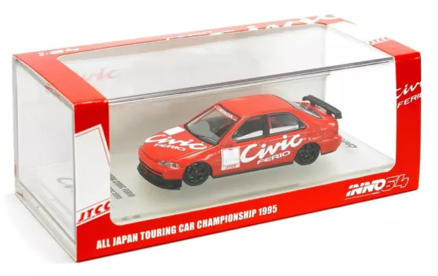 Inno64 Honda Civic Ferio EG9 JTCC Test Car 1995 Red Car 1:64 Sealed