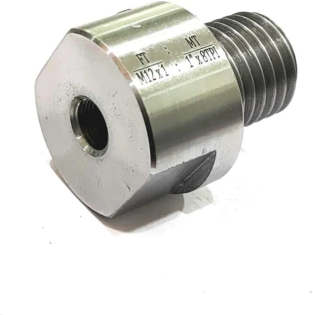 Lathe Headstock Spindle Adapter (FT M12 x 1 to MT 1" x 8 TPI)-USA FULFILLED