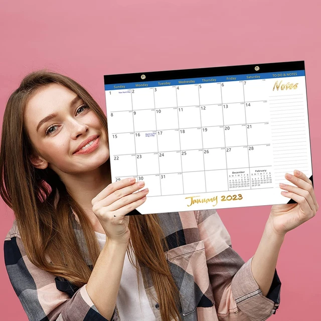 CALENDAR FROM JANUARY 2023 To 2024 Ju Ne English Desk Calendar Blank