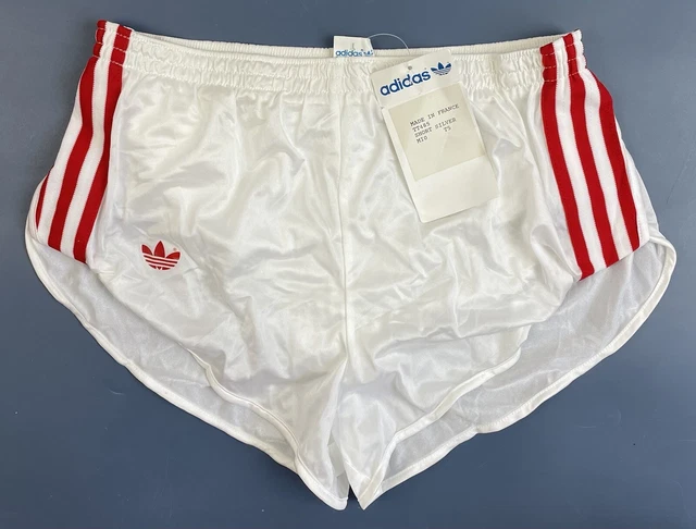 Pantaloncini Da Calcio Da Corsa Adidas Anni '90 Bianchi Taglia 5 Adulti