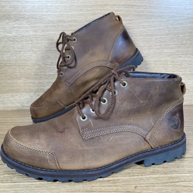 MEN’S TIMBERLAND CHUKKA Brown Leather Boots (5037A) - Size 9.5 UK / 44 ...