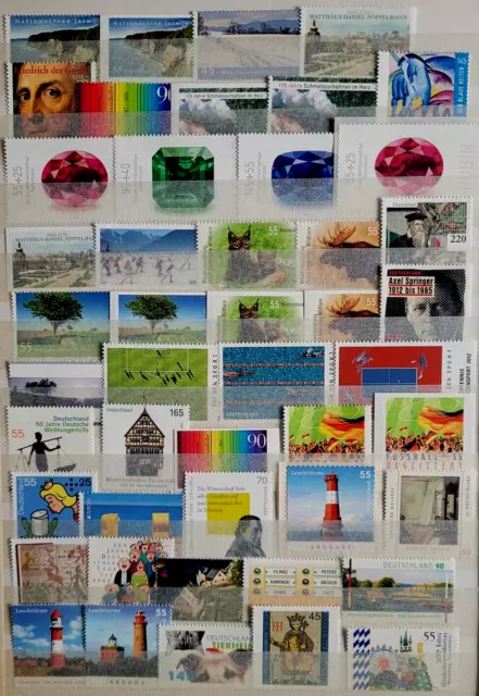 BRD Bund Jahrgang 2012 komplett postfrisch mit selbstkl. Briefmarken + Blocks