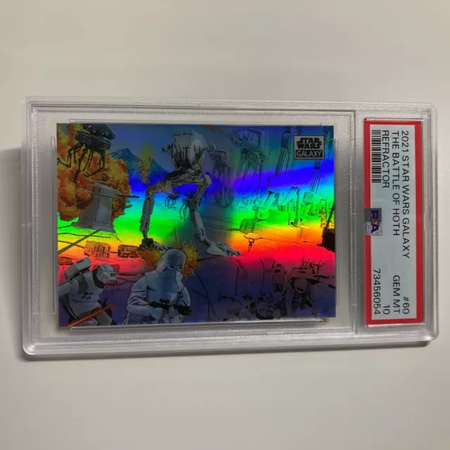 The Battle of Hoth 2021 Topps Chrome Star Wars Galaxy Refractor Card #60 PSA 10