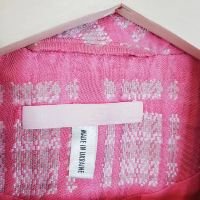 [ BASLER ] Womens Pink Plaid Button Up Jacket | Size AU/UK 12 or US 8 3