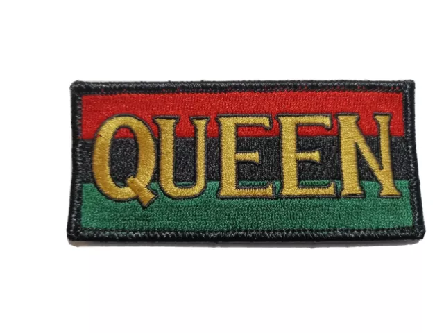 Pan-african American Flag Embroidered Iron on Patch