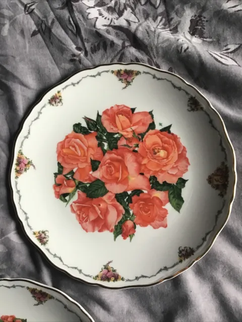 Royal Albert Collectors Plate The Queen Mothers Favourite Flowers X 3 3