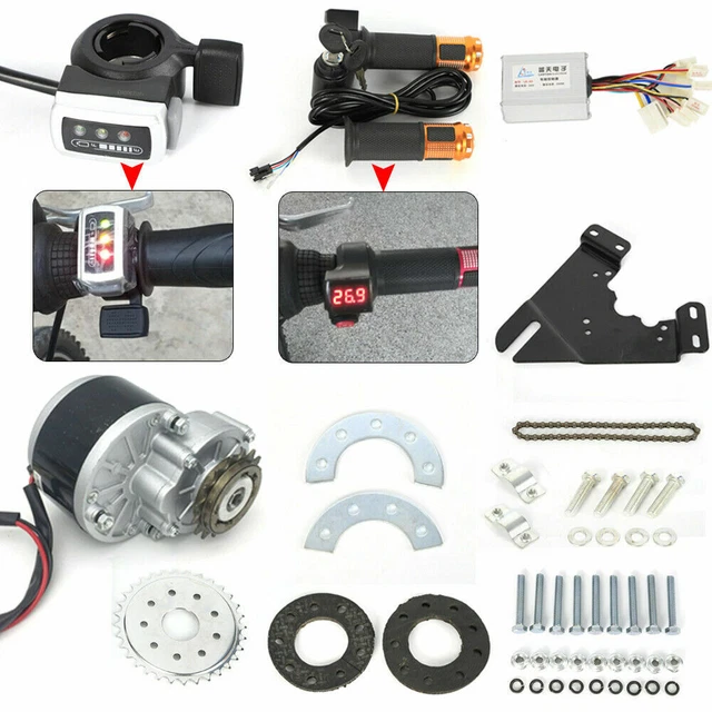 E-Bike Brush Motor Kit Electric Mountain Bike E-Bicycle Conversion Kit 36V 350W