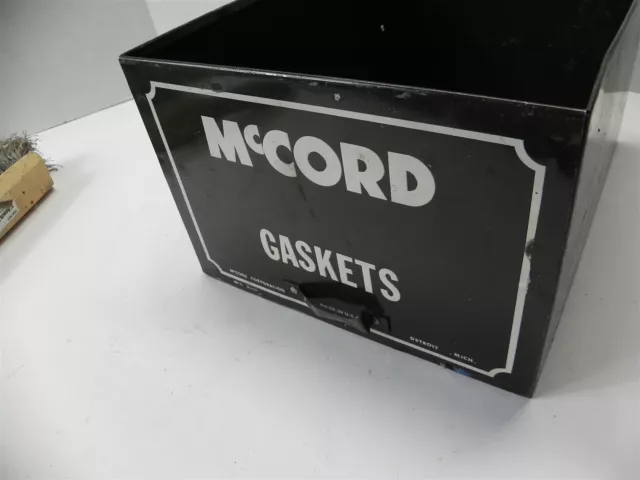Vintage Mccord Gasket Metal Drawer 1930-1940 Display Gas Service Station