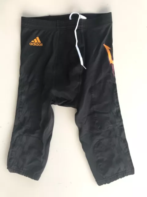 USED Adidas Football Practice Pants PrimeKnit Black Gold logo ASU Arizona State