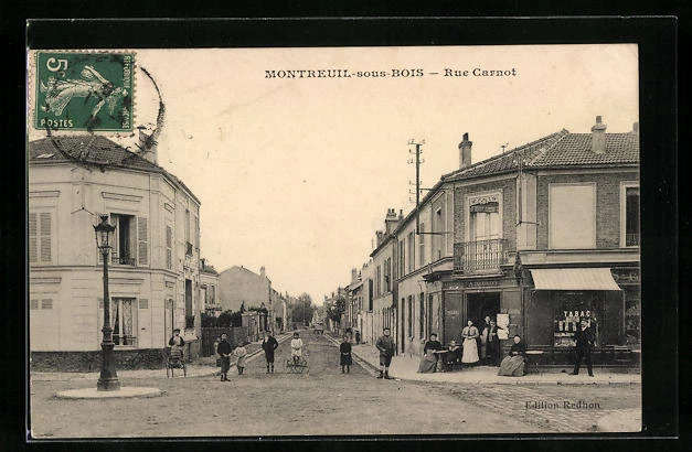 CPA Montreuil-underwood, Rue Carnot