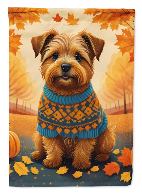 Norfolk Terrier Fall Flag Canvas House Size DAC1060CHF