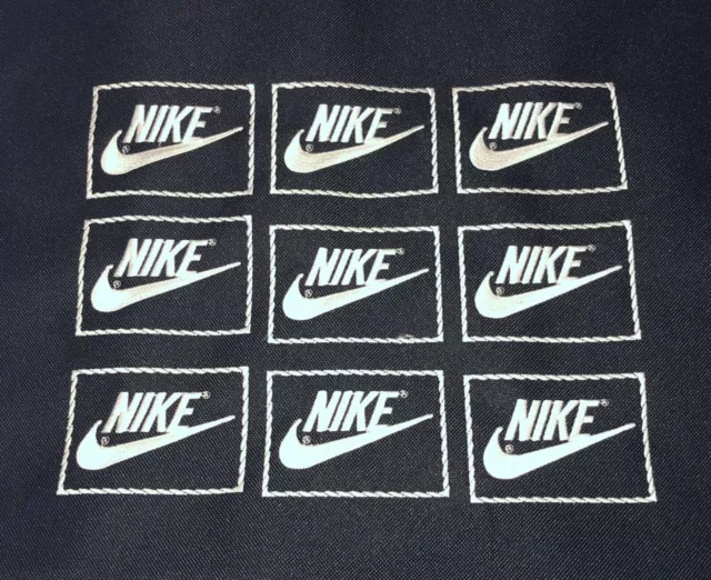 EMBROIDERED SPORTS LOGO Nike white iron on or sew on patch 1.98