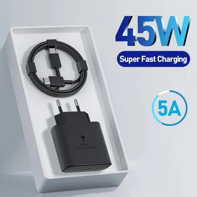45W Adaptateur Chargeur Super Rapide USB-C + Câble de Charge pour SAMSUNG GALAXY