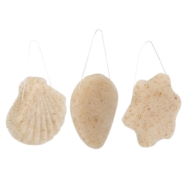 3X Polvo Exfoliante Facial Esponja Facial Limpieza Suave de la Piel SLS