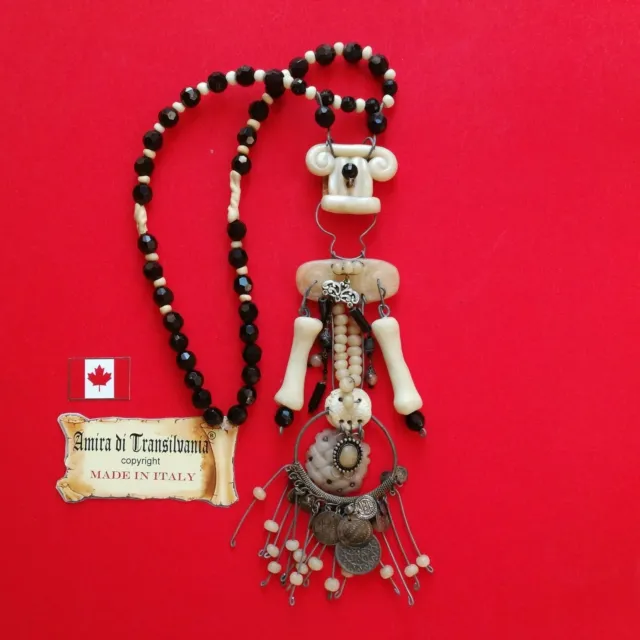 african tribal long pendant necklace vintage ethnic regional africa jewelry gift