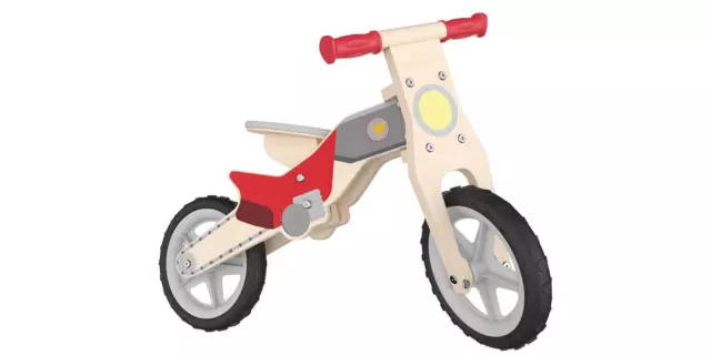 PLAYTIVE® Holz Laufrad Motorrad Kinderlaufrad Lernrad Lauflernhilfe