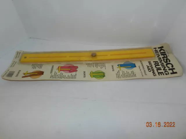 Kirsch Hemming Rule Sewing Aid Pants Skirts Dresses Slacks Vintage Made in USA