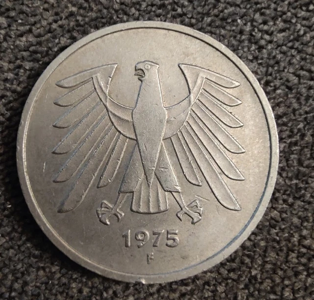 GERMANY -  5 Deutsche Mark 1975