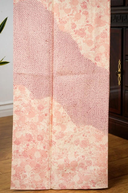 Dear Vanilla Japanese Silk Kimono Women's Robe Gown Authentic Japan Vintage Mint 8