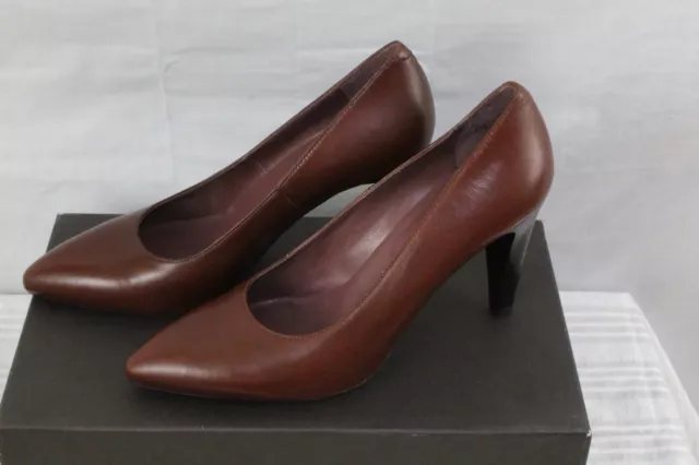 Women's Heels Size 9 FRAU Italian Leather 4" Pumps Model 65M1 Color Brown NWB