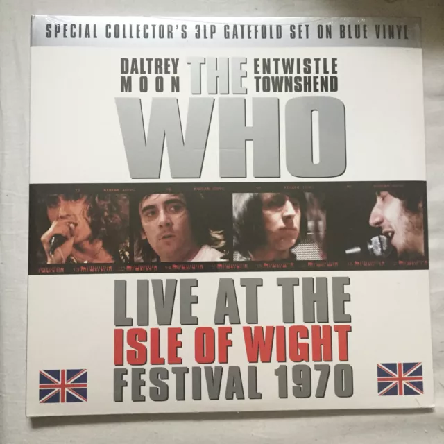 The Who "Live At The Isle Of Wight Festival 1970" 3Lp Blue Vinyl Set New Sealed