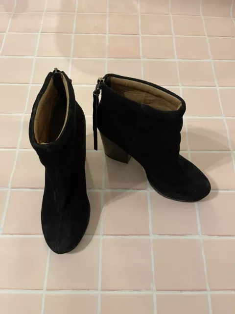 JEFFREY CAMPBELL WOMENS Everly Boot Size 6.5 Ivory leather Block Heel Buckles 54.95 PicClick