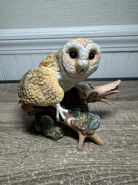 Barn Owl Figurine Majestic Owls of the Night Hamilton Collection 1986 by Maruri