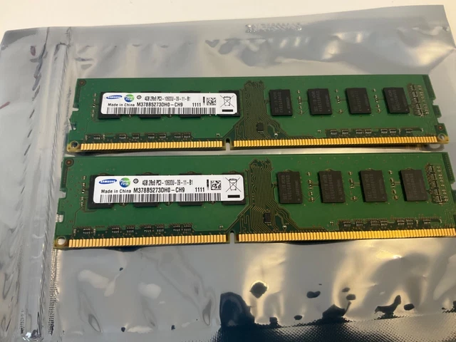 2X 4GB (8GB) Samsung PC3-10600 DDR3-1333 desktop RAM Memory - TESTED
