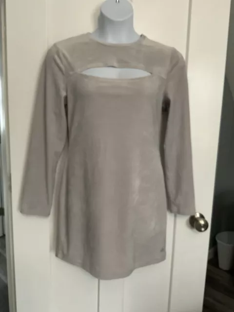 Juicy size XL scoop neck with cut out long sleeve bodycon dress