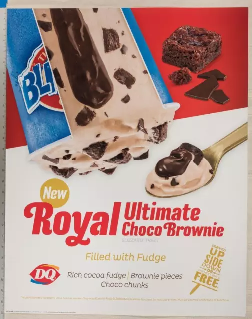 Dairy Queen Poster Blizzard Royal Ultimate Choco Brownie 22x28 dq2