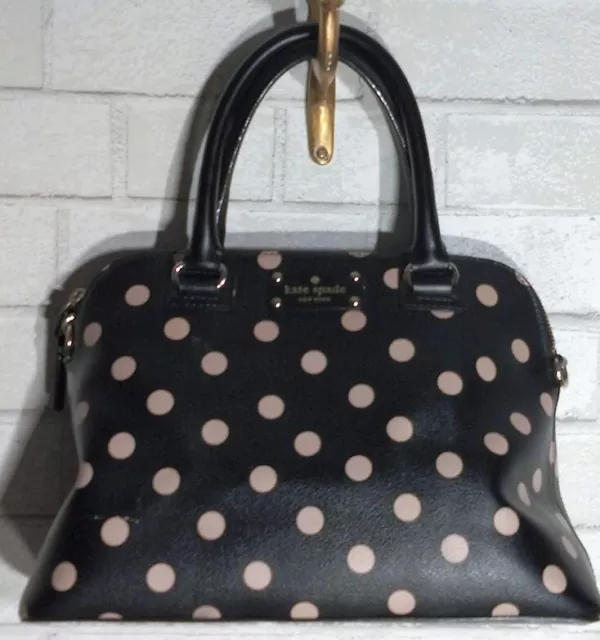 Kate Spade Handbag New York Wellesley Rachelle crossbody polka dot Black/Cream