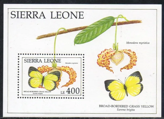 Sierra Leone 1991 - Fauna "Butterflies"  S/S MNH