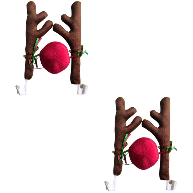 Set 2 Rentier-Weihnachtsschmuck Rentier-Auto-Kit Geweih Nase Schmücken