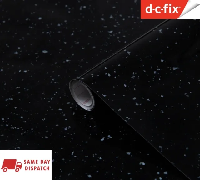 Dcfix Black Granite Self Adhesive Sticky Back Plastic Vinyl Film 67.5Cm