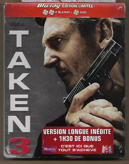 TAKEN 3 - avec Liam Neeson / Blu-Ray + DVD Steelbook Neuf sous blister - VF