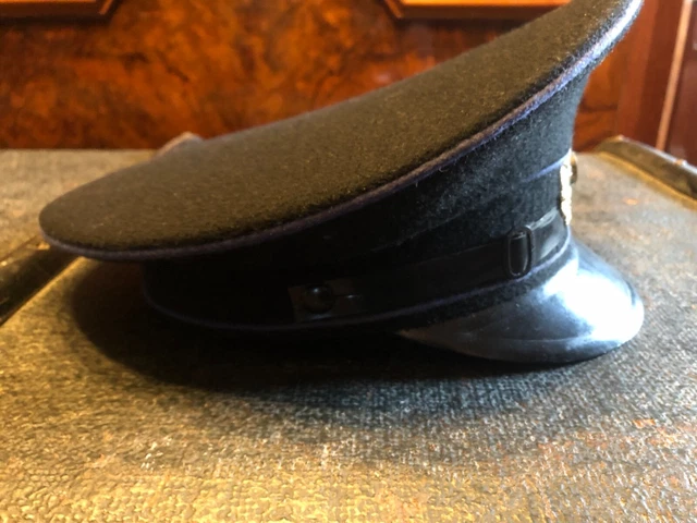 Schwarze Mütze,Kappe,Schirmmütze, Wehrmacht,Soldat, Landser,Offizier 3