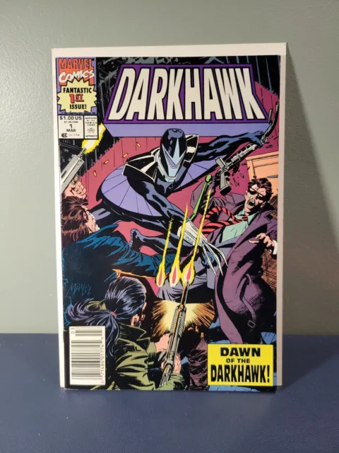 DARKHAWK #1 VF/NM (9.0) Newstand 1st App of Darkhawk Mylar Bagged!!🔥 🔑