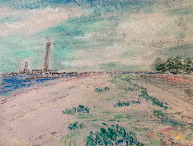Peinture Pastel Impressionniste Plougonvelin Vers L’île