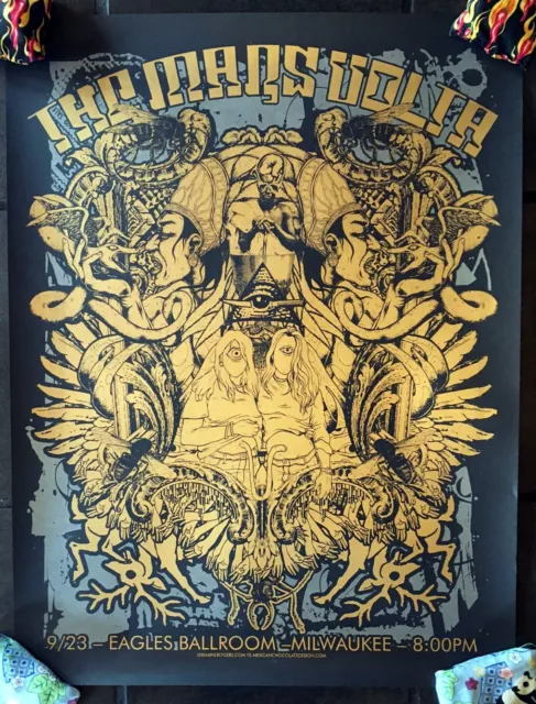 Mars Volta Jermaine Rogers Jared Connor Milwaukee 06 Silver Silkscreen Poster