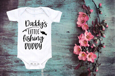 Daddy's Little Fishing Buddy  Baby Vest Cute Baby Vest Cool  Romper Toddler  46