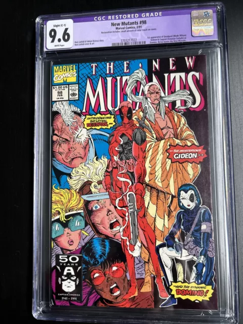 New Mutants #98 CGC 9.6 Slight R 1st Appearance Deadpool Wade Wilson WHITE Pages