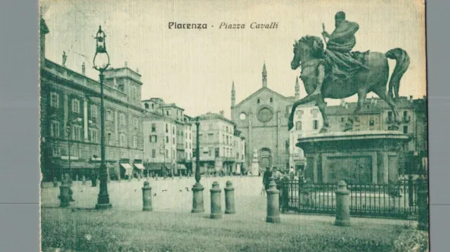 Piacenza Piazza Cavalli  F. piccolo  spedita franc. asp.