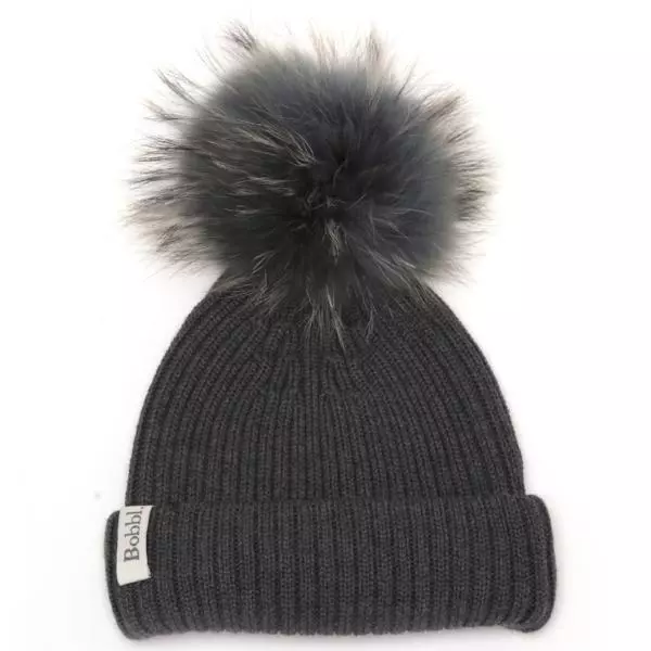 CAPPELLO 89 € - 30% CUFFIA BOBBLE ART. ACHBL NERO/GRIGIO 100% Lana vergine