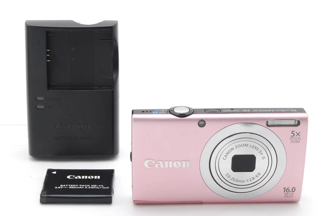 [ NearMINT ] Canon PowerShot A2400 IS Pink 16.0MP Digital Camera FROM JAPAN