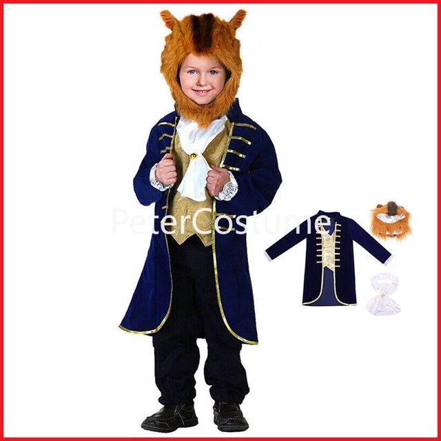 Boys Beauty and The Beast Costume Beast Cosplay Outfit Kids Book Week Fancy Suit